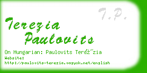 terezia paulovits business card